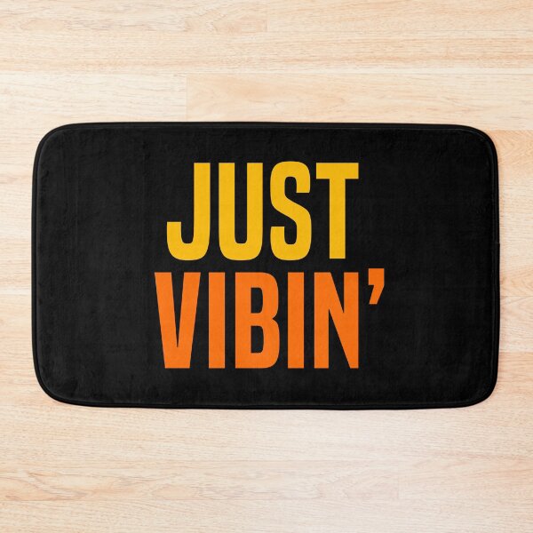 Item preview, Just Vibin’, Orange and Yellow Typography  designed and sold by Memes N Lore .