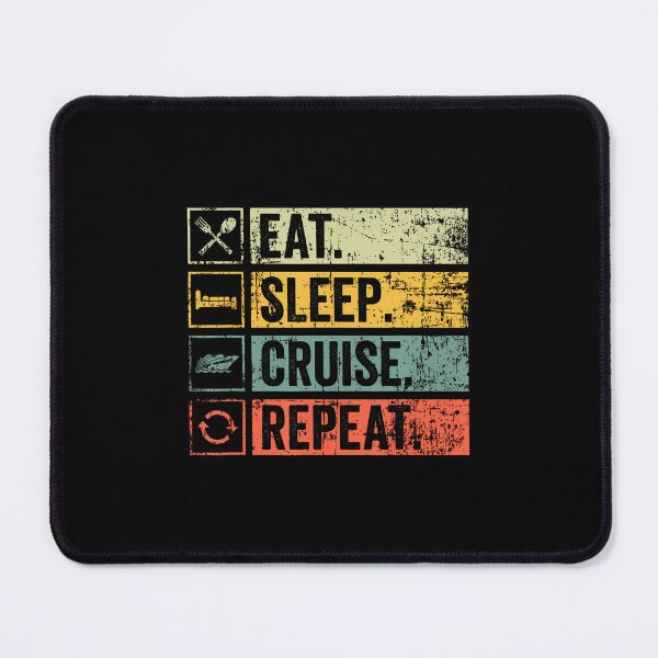 Item preview, Eat Sleep Cruise Repeat Family Cruise Vacation Retro Vintage designed and sold by pfanodlnazb.