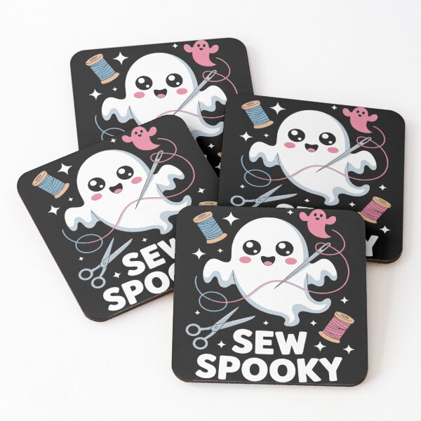 Item preview, Sew Spooky Cute Girly Ghost Sewing Halloween designed and sold by trinfhri.