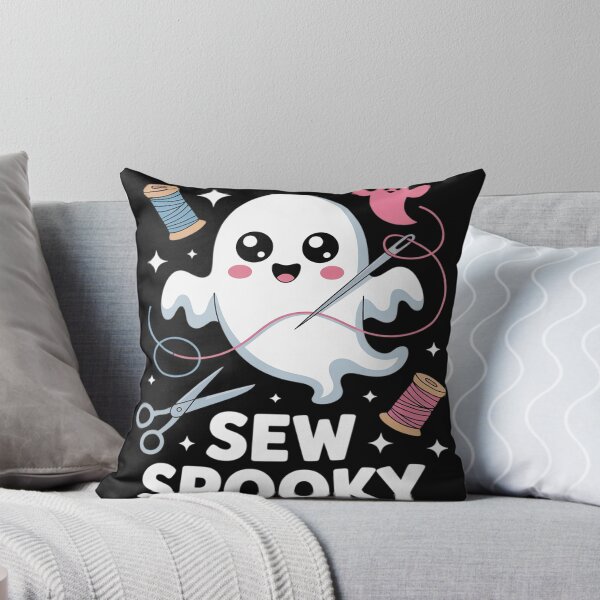 Item preview, Sew Spooky Cute Girly Ghost Sewing Halloween designed and sold by trinfhri.
