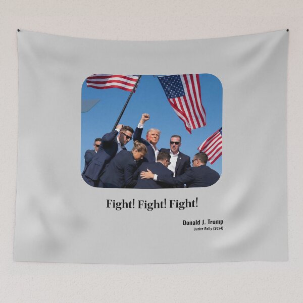 Item preview, Fight! Fight! Fight! — Butler Rally 2024 (black text) designed and sold by MAGA47Official.