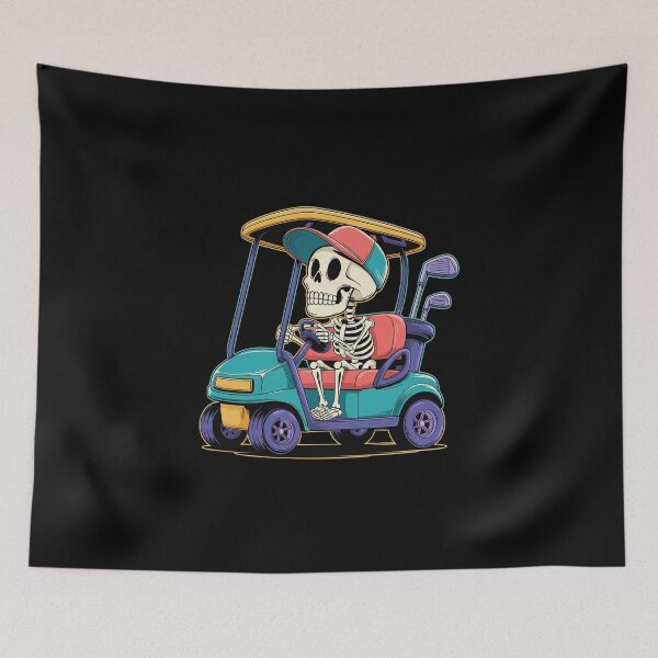 Item preview, Halloween Skeleton Golf Cart Golfer designed and sold by imsamaharem.
