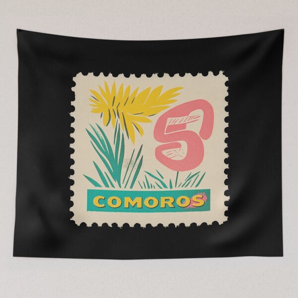 Item preview, Vintage Comoros Postage Stamp Art - Tropical Ylang-Ylang Flower designed and sold by tiigerdad.