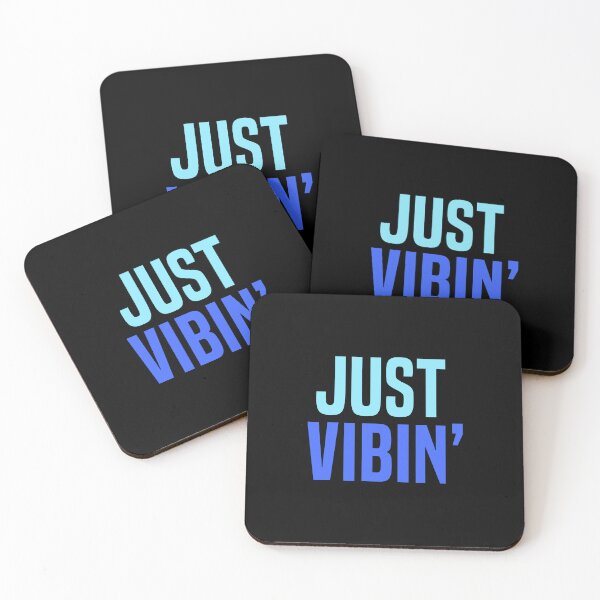 Item preview, Just Vibin’, Blue Typography  designed and sold by Memes N Lore .