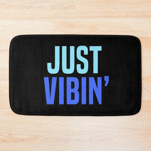 Item preview, Just Vibin’, Blue Typography  designed and sold by Memes N Lore .
