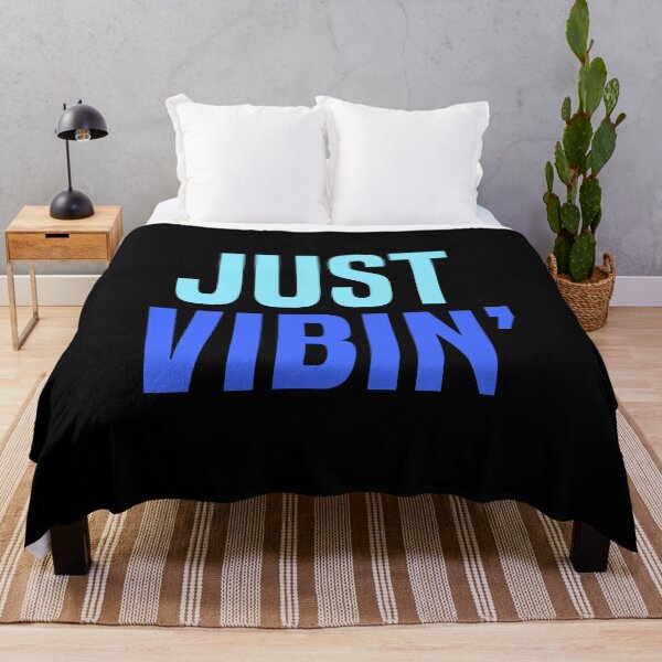 Item preview, Just Vibin’, Blue Typography  designed and sold by Memes N Lore .