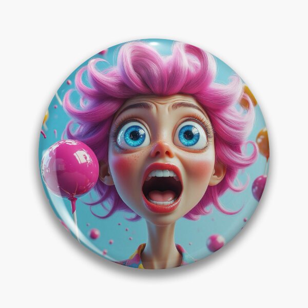 Artikelvorschau, Verrücktes Mädchen mit pinken Haaren – ShockWave-Charakter entworfen und verkauft von Nox Studios.