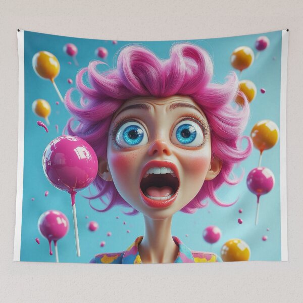 Item preview, Crazy Pink Hair Girl – ShockWave Character designed and sold by Nox Studios.