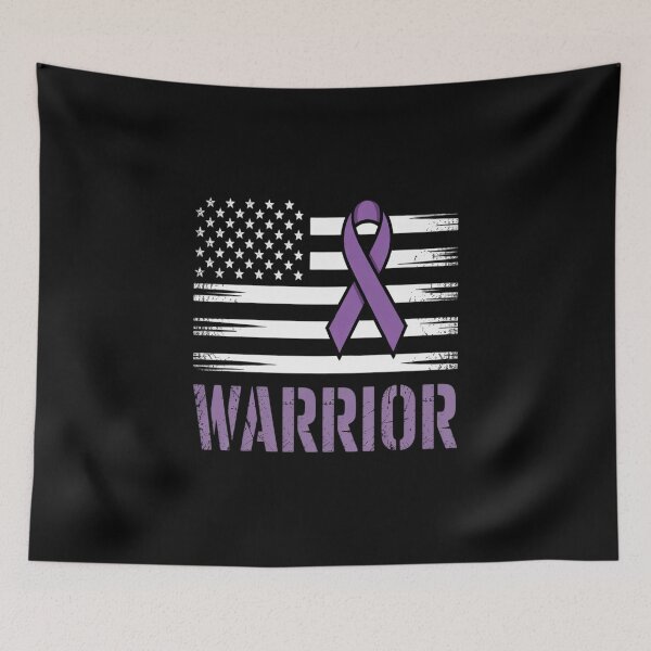 Item preview, Warrior Flag Purple Support Pancreatic Cancer Awareness designed and sold by SIGORDESIGN.