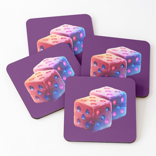 Item preview, Cosmic Glow Neon Dice Illustration designed and sold by SyberGen.