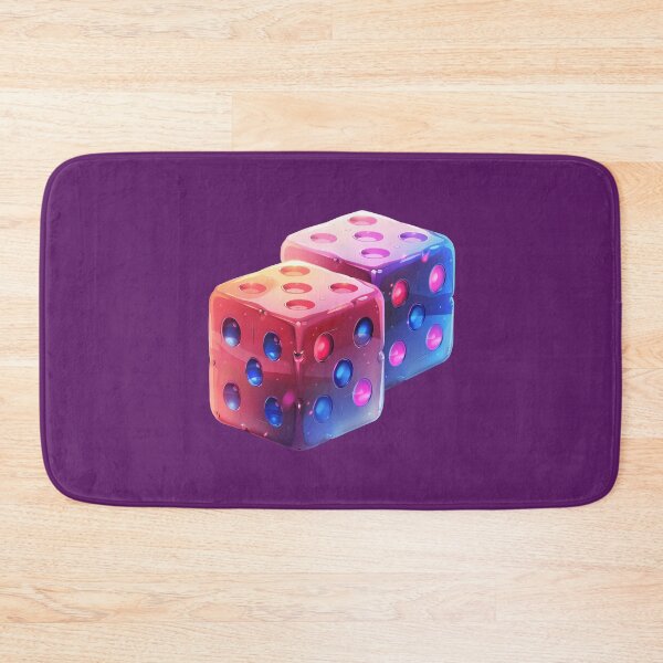 Item preview, Cosmic Glow Neon Dice Illustration designed and sold by SyberGen.