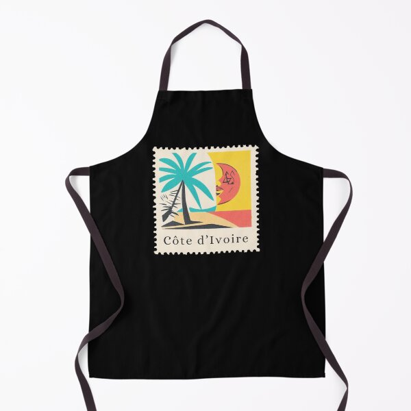Item preview, Vintage Côte d’Ivoire Postage Stamp Art - Tropical Modernist Sun & Palm designed and sold by tiigerdad.