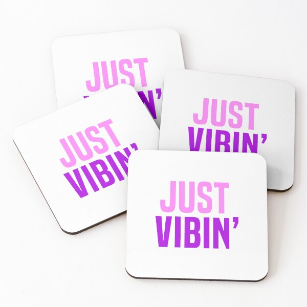 Item preview, Just Vibin’ Pink and Purple Typography  designed and sold by Memes N Lore .