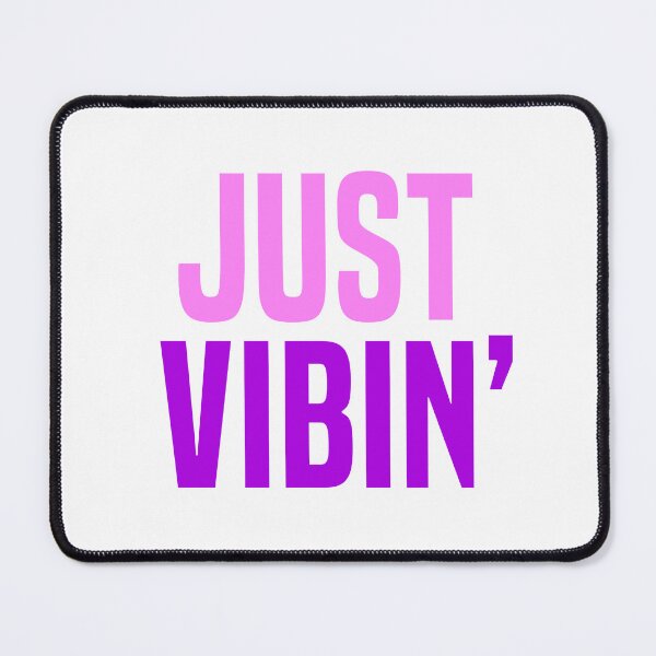 Item preview, Just Vibin’ Pink and Purple Typography designed and sold by Memes N Lore .