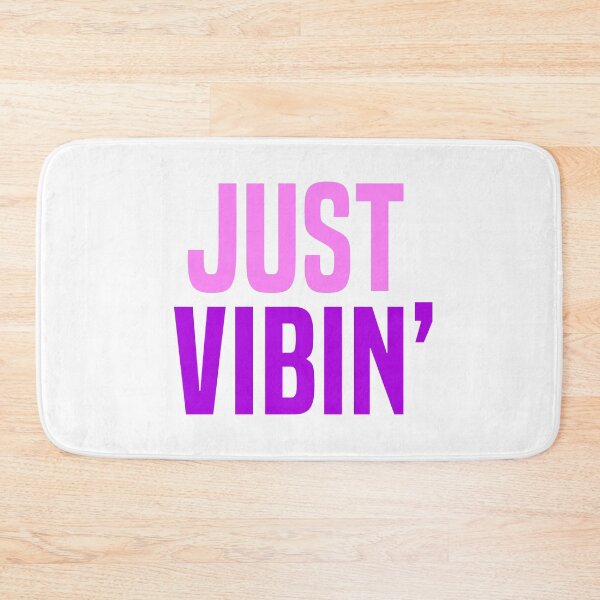 Item preview, Just Vibin’ Pink and Purple Typography  designed and sold by Memes N Lore .