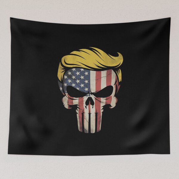 Item preview, Donald Trump Hair president Skull Take America Back Merica designed and sold by MarkLeedsArt.