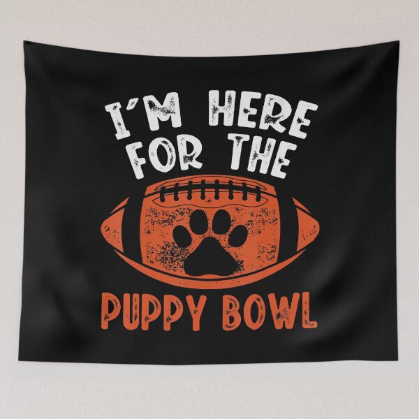 Item preview, I'M Just Here For The Puppy Bowl Football Funny Dog Retro designed and sold by pfanodlnazb.