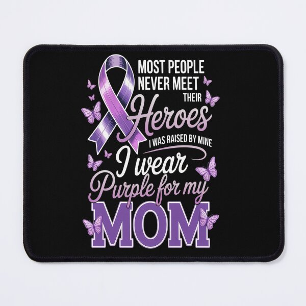 Item preview, My Heroes I Wear Purple For My Mom Pancreatic Cancer designed and sold by Moxizz.