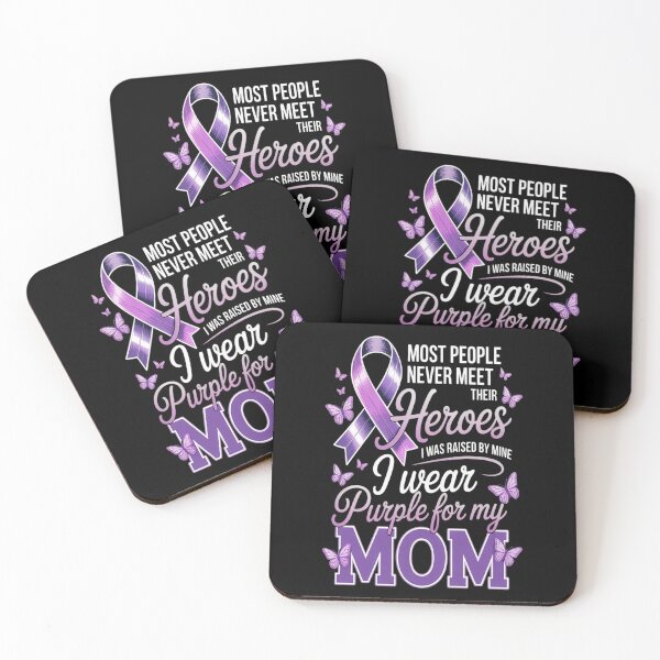 Item preview, My Heroes I Wear Purple For My Mom Pancreatic Cancer designed and sold by Moxizz.
