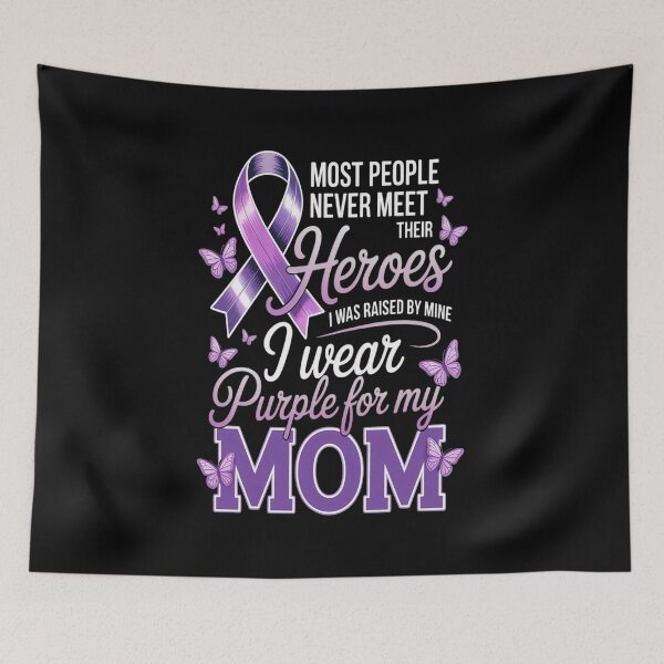 Item preview, My Heroes I Wear Purple For My Mom Pancreatic Cancer designed and sold by Moxizz.