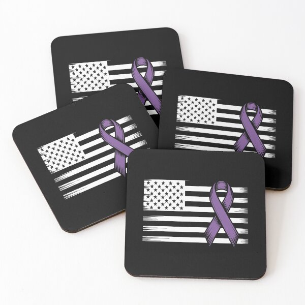 Item preview, Pancreatic Cancer American Flag - Grunge Awareness Ribbon designed and sold by Moxizz.