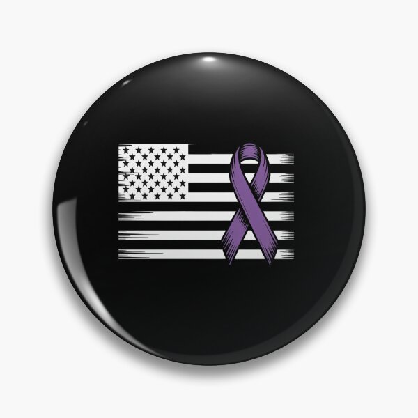 Item preview, Pancreatic Cancer American Flag - Grunge Awareness Ribbon designed and sold by Moxizz.