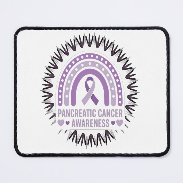 Item preview, Pancreatic Cancer Awareness Bleached Rainbow Purple Ribbon designed and sold by Moxizz.