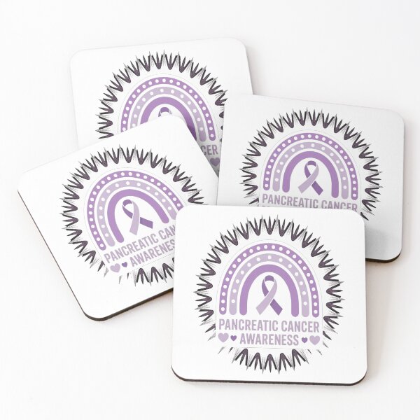 Item preview, Pancreatic Cancer Awareness Bleached Rainbow Purple Ribbon designed and sold by Moxizz.