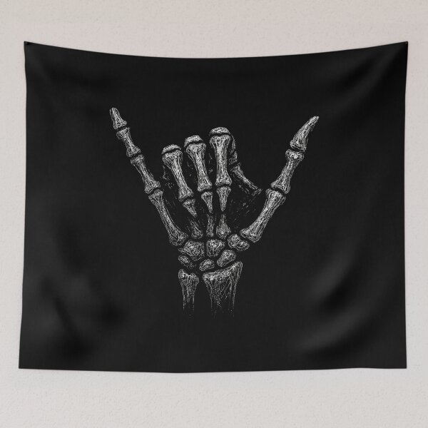 Item preview, Skeletal Shaka Hand Sign - Gothic Bone Art  designed and sold by Mortisigil.