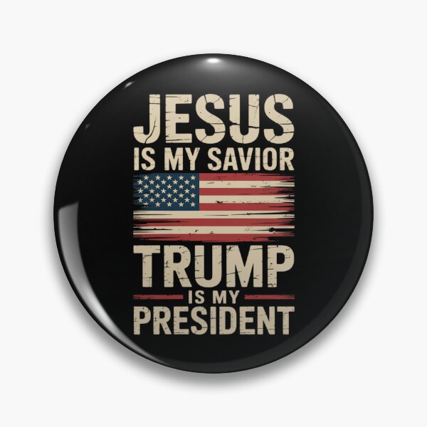 Item preview,  American Jesus Is My Savior Trump Is My President  designed and sold by MarkLeedsArt.
