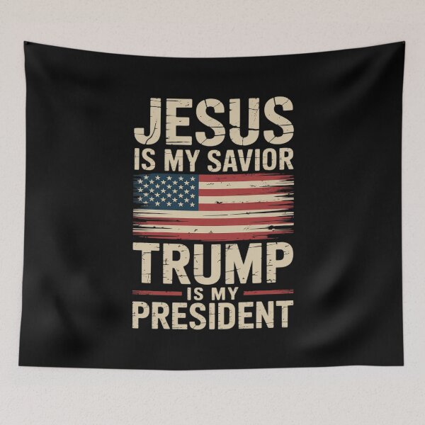 Item preview,  American Jesus Is My Savior Trump Is My President  designed and sold by MarkLeedsArt.