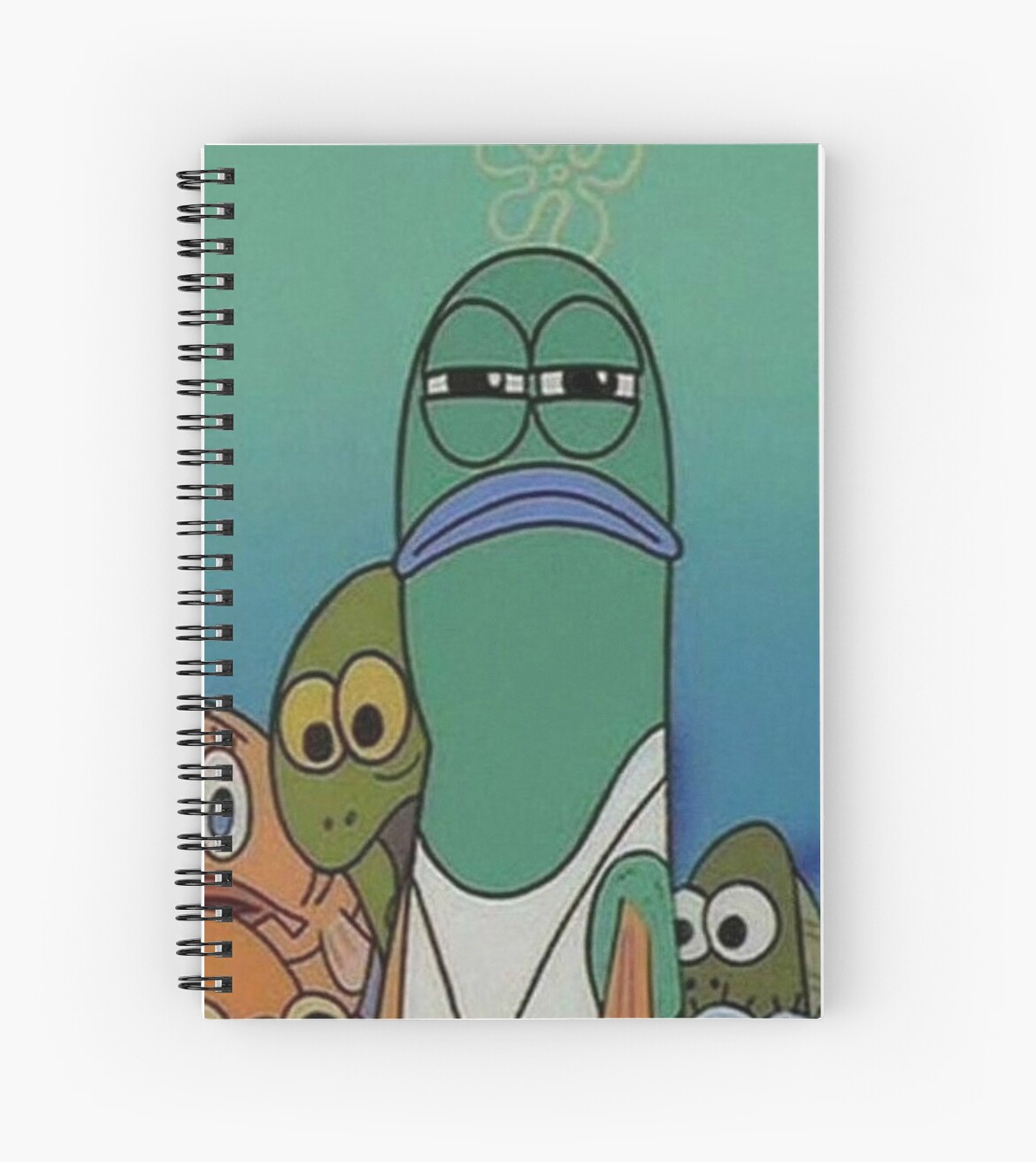 "Spongebob Fish Meme Guy" Spiral Notebook by danktho ...