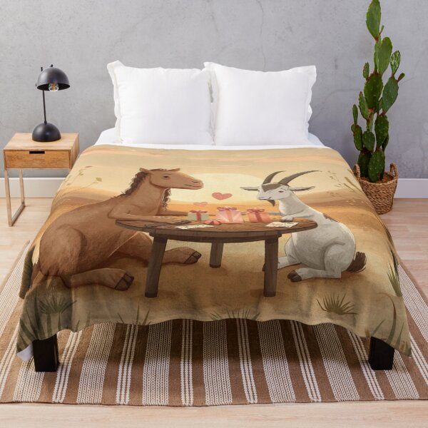 Item preview, Valentine’s Camel & Goat Couple • Whimsical Nomad Heart Prep Art designed and sold by WildlifeWhimsy.