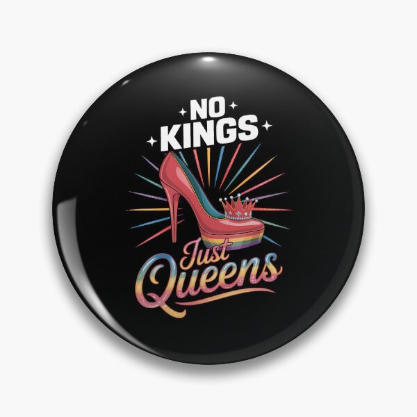 Item preview, No Kings Just Queens Pride High Heel LGBTQ Allies designed and sold by EllenJast.