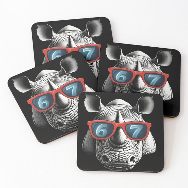 Item preview, Cool Rhino With Sunglasses 67 Six Seven T-Shirt designed and sold by LashondaGreen89.