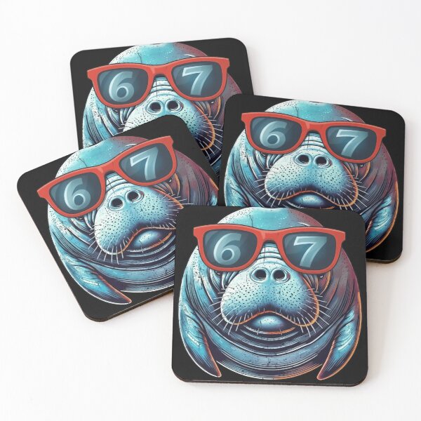 Item preview, Cool Manatee 67 Six Seven Retro Sunglasses Tee designed and sold by LashondaGreen89.