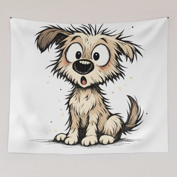 Item preview, Wide-Eyed Puppy – Cute Surprised Dog Illustration designed and sold by aaljone007.