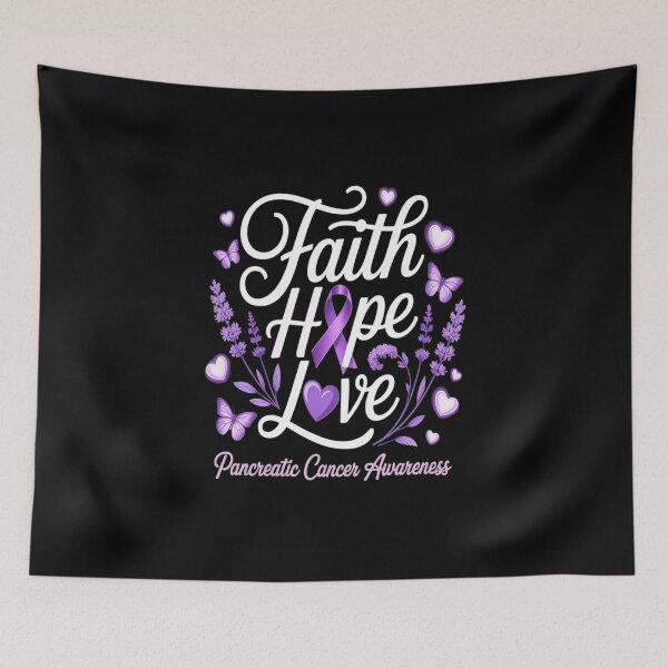 Item preview, Pancreatic Cancer Awareness Shirts for Women Faith Hope Love designed and sold by Moxizz.