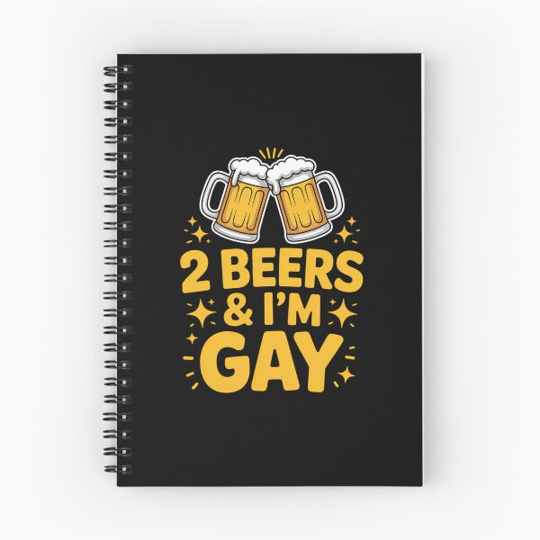 Item preview, 2 Beers & I'm Gay - LGBTQ+ humor Pride Drinking Quote designed and sold by EllenJast.