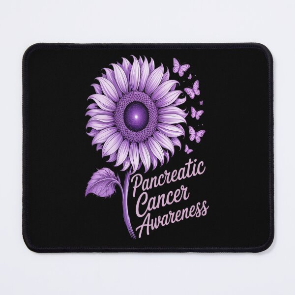 Item preview, Pancreatic Cancer Awareness Sunflower Purple Ribbon designed and sold by Moxizz.