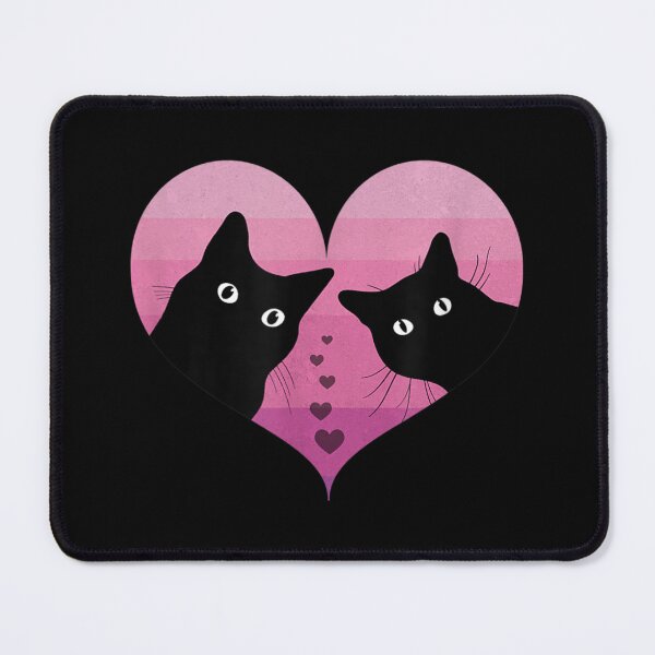 Item preview, Funny Black Cat Valentine Day Cat Couple Retro designed and sold by Tanjaberto.