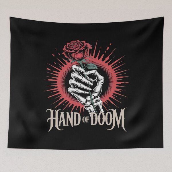 Item preview, Hand of Doom Skeleton Hand Holding Bloody Rose designed and sold by Slwankol.