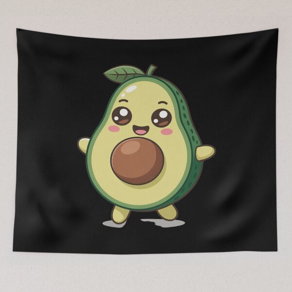 Item preview, Happy Avocado Cartoon Character designed and sold by Slwankol.