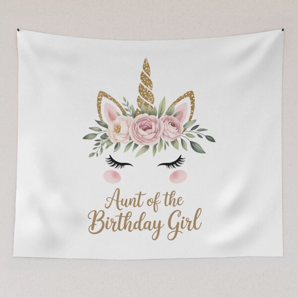 Item preview, Aunt of the Birthday Girl Unicorn Aunt designed and sold by EllenJast.