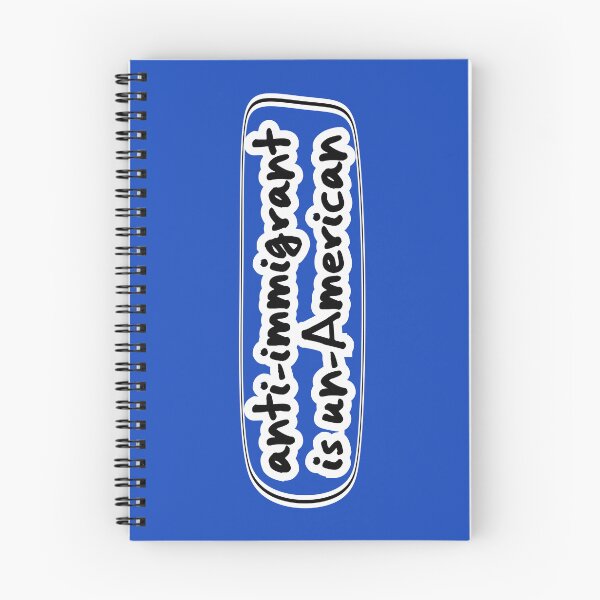Item preview, anti-immigrant is un-American, blue background designed and sold by mntimg.