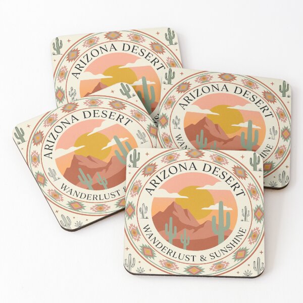 Item preview, Arizona Desert Badge Wanderlust Sunshine Native American Pattern Southwest Stamp designed and sold by Maxbevier.