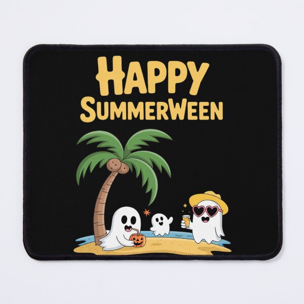 Item preview, Happy summerween beach Halloween ghost designed and sold by Slwankol.