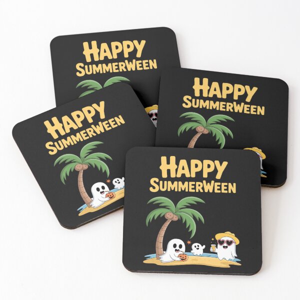 Item preview, Happy summerween beach Halloween ghost designed and sold by Slwankol.