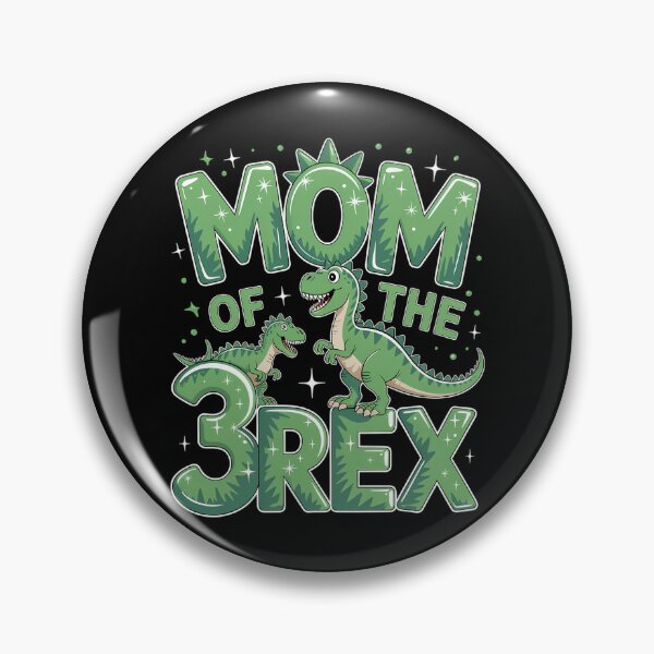 Item preview, Mom Of The Three Rex Birthday Dinosaur Family designed and sold by Morphologiona.