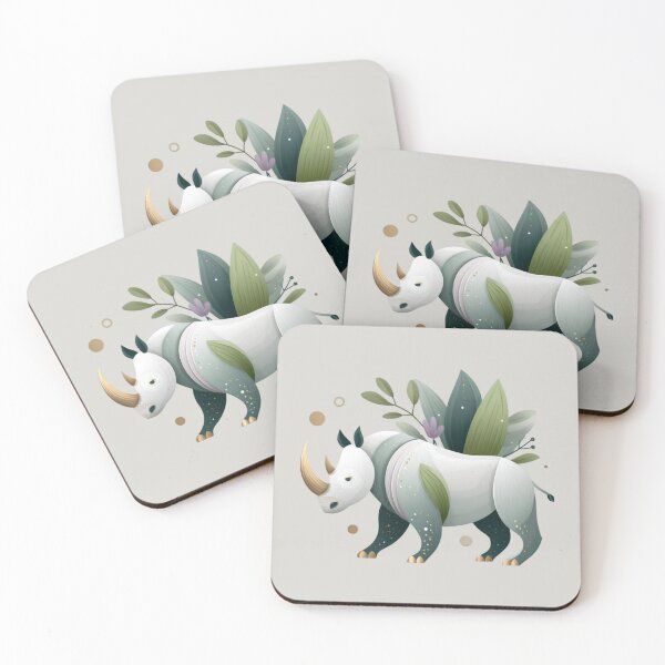 Item preview, Botanical Rhinoceros Illustration designed and sold by PaintbrushPlace.